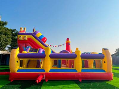 Коммерческий надувной батут «Затерянный остров», 10*9*6 м