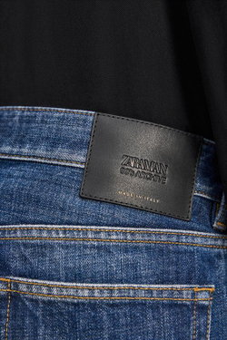 ZARA ДЖИНСЫ ПРЯМОГО КРОЯ ДЛИНОЙ ДО ЩИКОЛОТКИ - LIMITED EDITION, ВЫЦВЕТШИЙ СИНИЙ