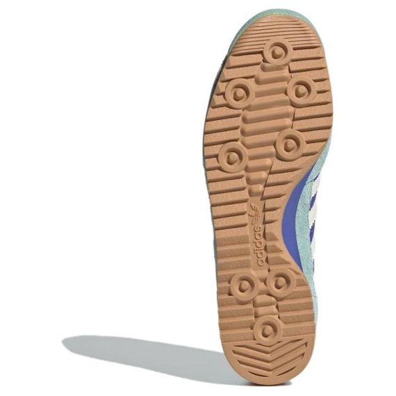 Adidas originals SL 72 Бежевые кроссовки без каблука- кобальтовый костюм/Молочный белый/Туманный зеленый костюм