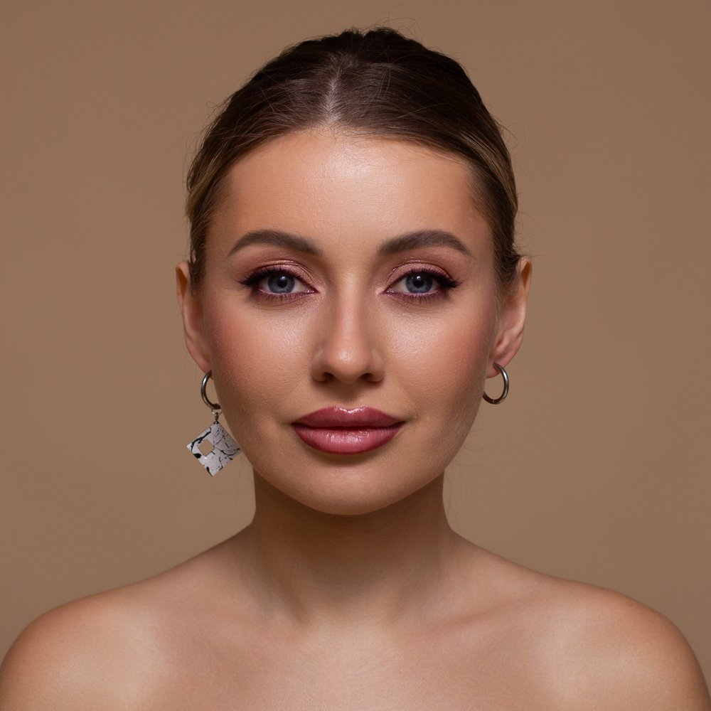 Серьги - Конго с Подвесками - Авангард Охра/Брызги