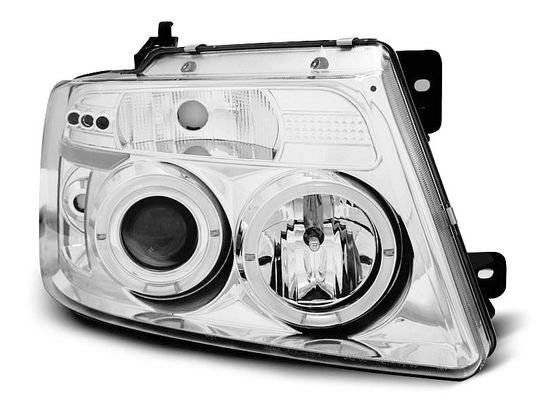 Передние фары Ford F150 angel eyes chrome
