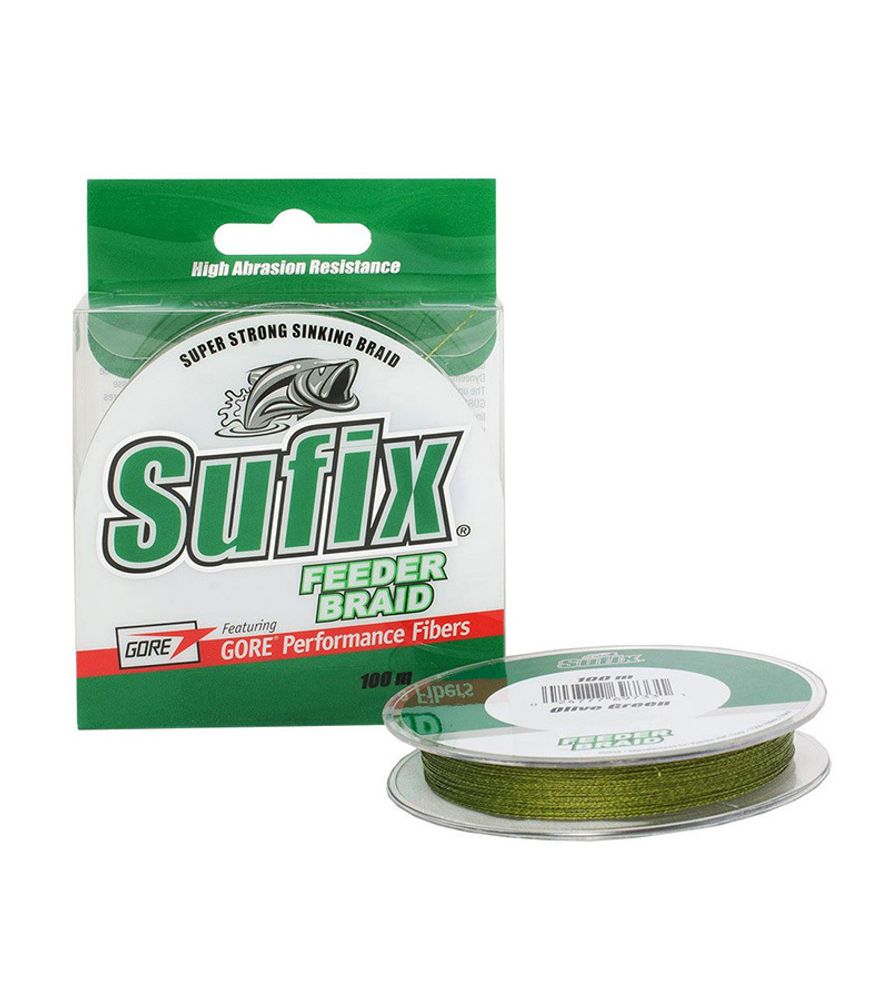 Леска плетеная SUFIX Feeder braid зеленая 100 м, 0,10 мм, 4,5 кг