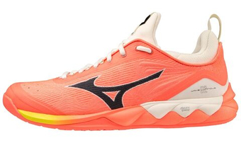 Мужские кроссовки для бадминтона/сквоша Mizuno Wave Luminous 2 - неоновое пламя/черный/bolt2ne
