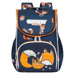 Ранец GRIZZLY анатомическая спинка, с мешком для обуви, для девочек, "FOX", 33х25х13 см, RAm-284-12/1