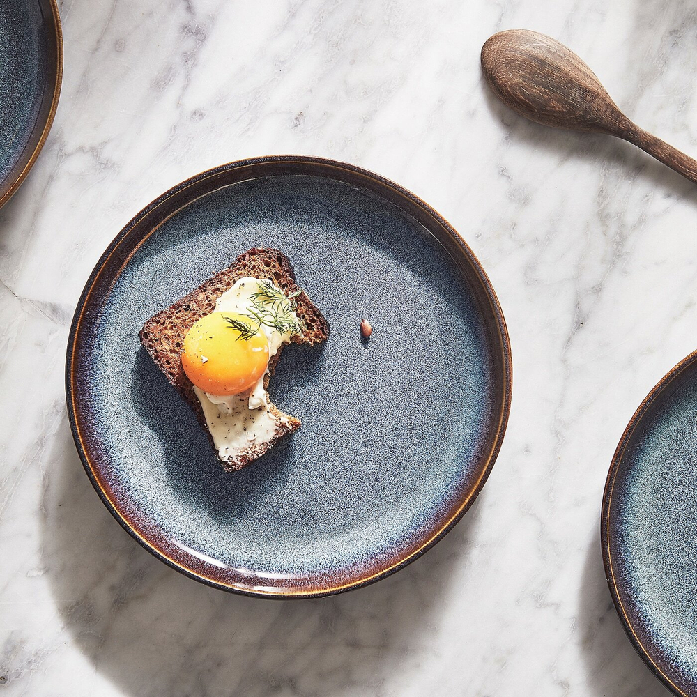 Набор тарелок IKEA GLADELIG (ГЛАДЕЛИГ), Синий, 20 см, 4 шт