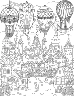 Цифровое панно ID Wall Раскраска "Старинный городок"