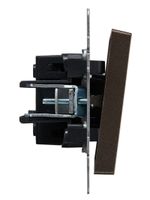 BRITE Выключатель 1-клавишный самовозвратный 10А ВС10-1-4-БрТБ темная бронза IEK