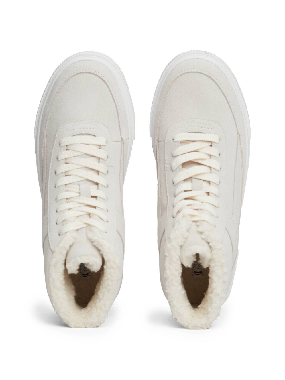 Кожаные кроссовки Tommy Hilfiger - бежевый(FW0FW08108)