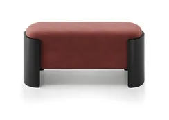 Банкетка Lagom 100 см (бордовый FiberGuard, черный)