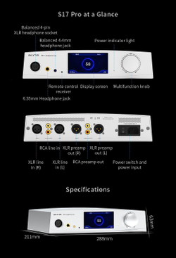 Усилитель для наушников Aune S17 Pro EVO серебристый