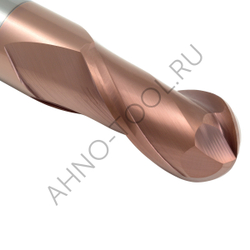 Фреза монолитная твердосплавная BRGM-2B-R7.0 HRC55 AHNO