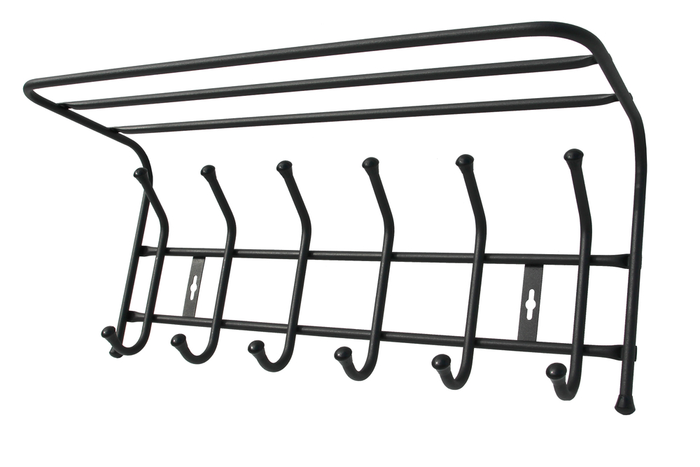 Вешалка настенная ВП6 арт.ВП6/Ч 6 крючков (черный)