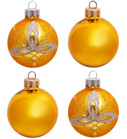 Элита НФШ-1381 Набор ел.украшений Шар 4шт «Триумфальный» 60 мм