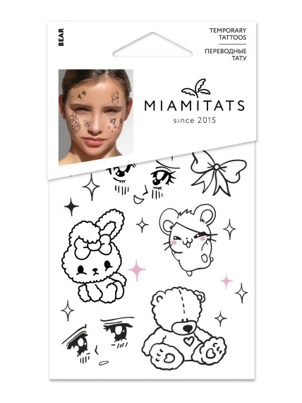 Переводные тату mini MIAMITATS Bear