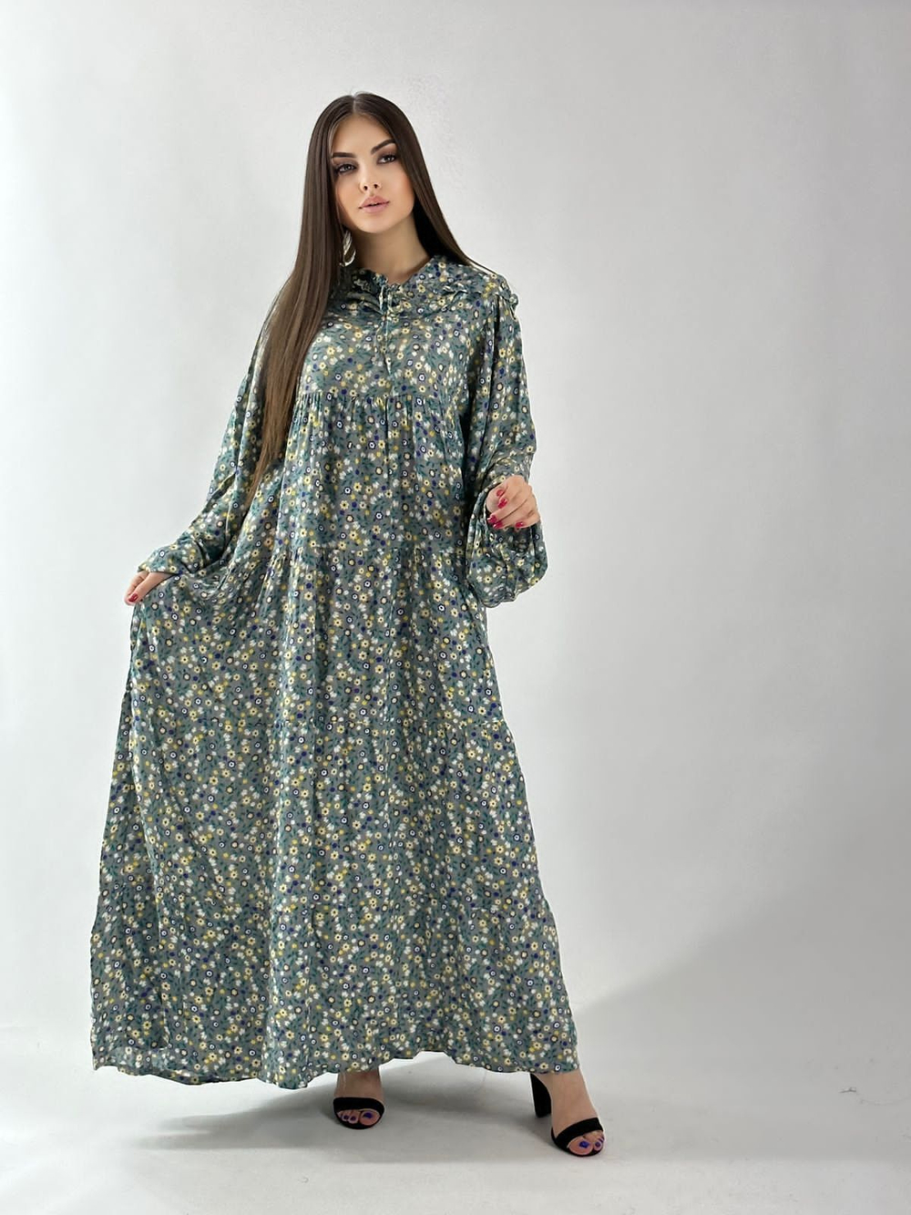 [m]Платье капюшон 3097