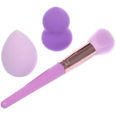 Набор косметический 3 предмета «FRIDA», цвет фиолетовый, 20*8,5см