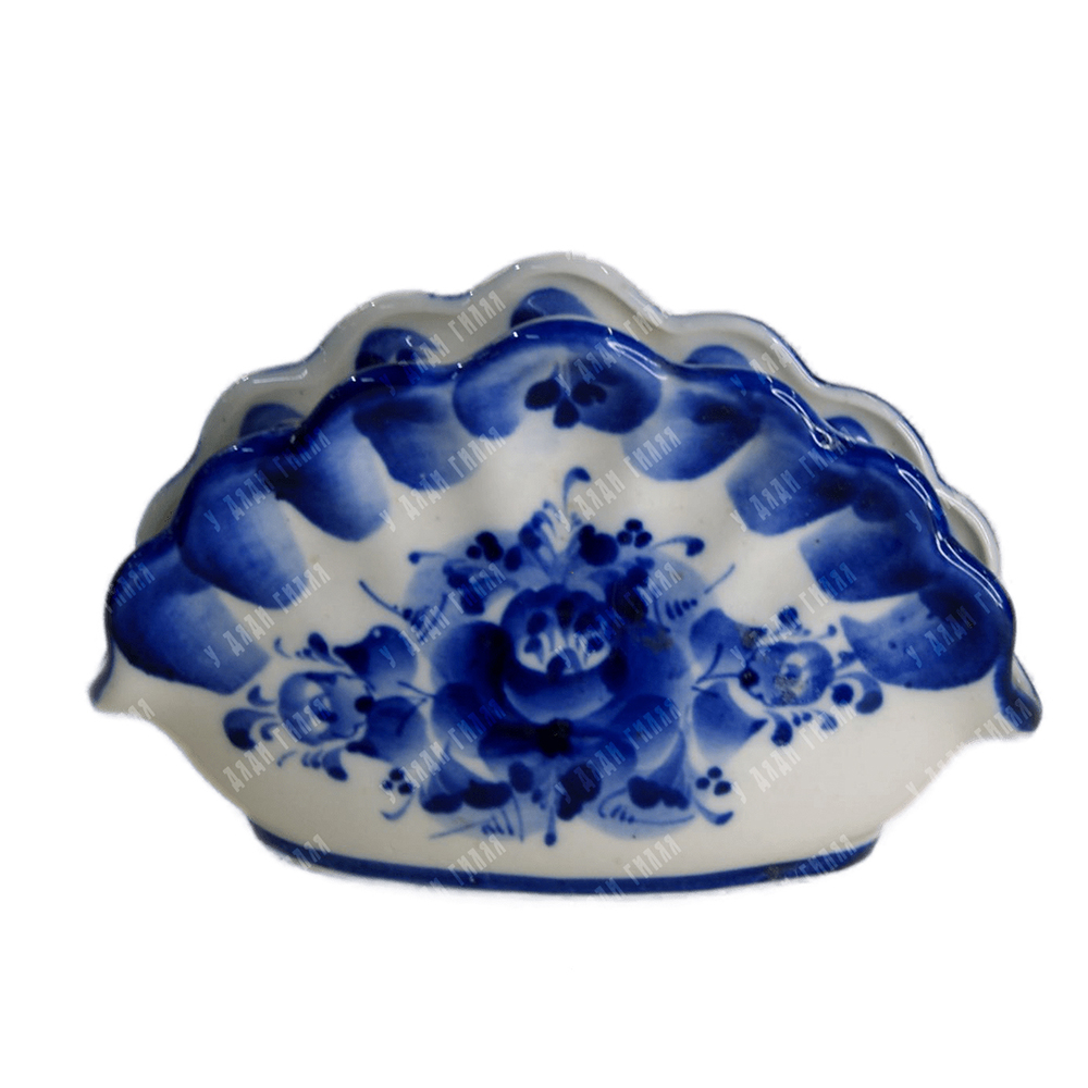 Салфетница. Фарфор. Авторская работа. Гжель, 2004