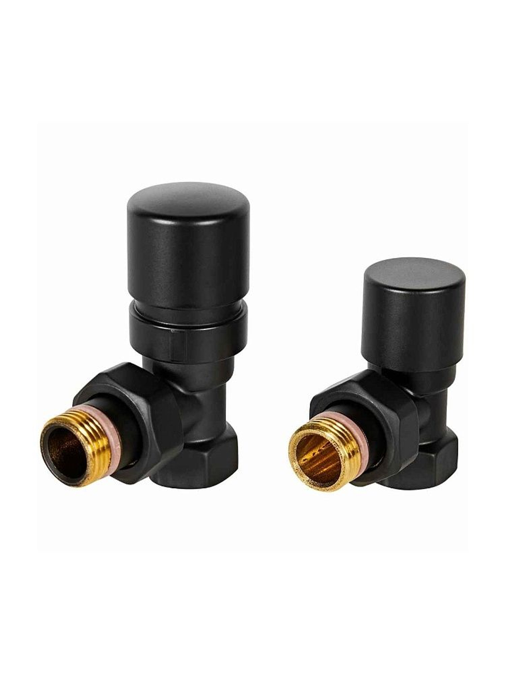 Комплект клапанов термостатический DESIGN 1/2 угловой черный STOUT (SVTDK-0002-000015B)