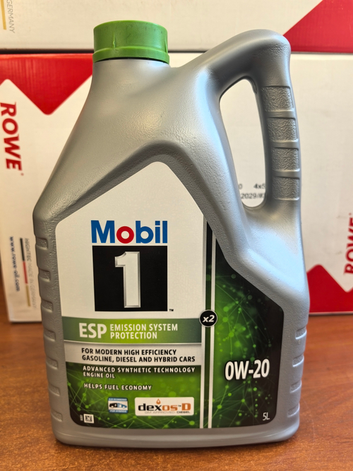 Масло моторное, Mobil 1™ ESP X2 0W-20 ADVANCED FUEL ECONOMY, 5 л