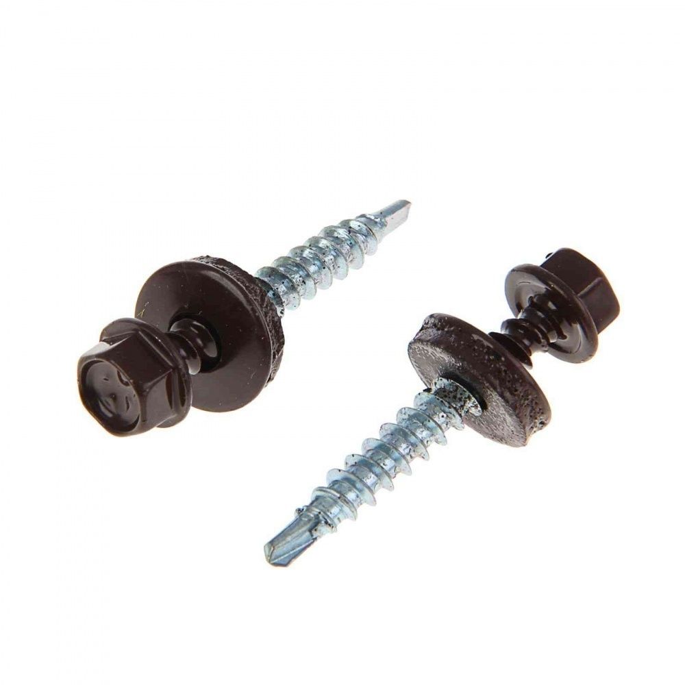 Саморез кровельный шоколадно-коричневый RAL 8017