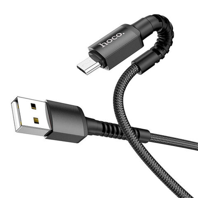 Кабель HOCO X71 USB-microUSB 2.4A 1м Nylon Black