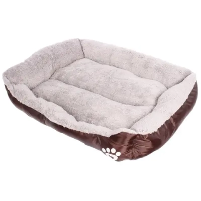 Лежанка для животных «Место БРО», цвет коричневый, внутр. ткань серого цвета, размер L, 66*50*12см (Лейбл)