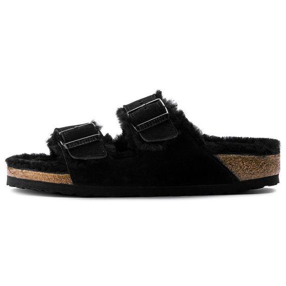 Birkenstock Arizona Shearling Слипоны Черный Унисекс