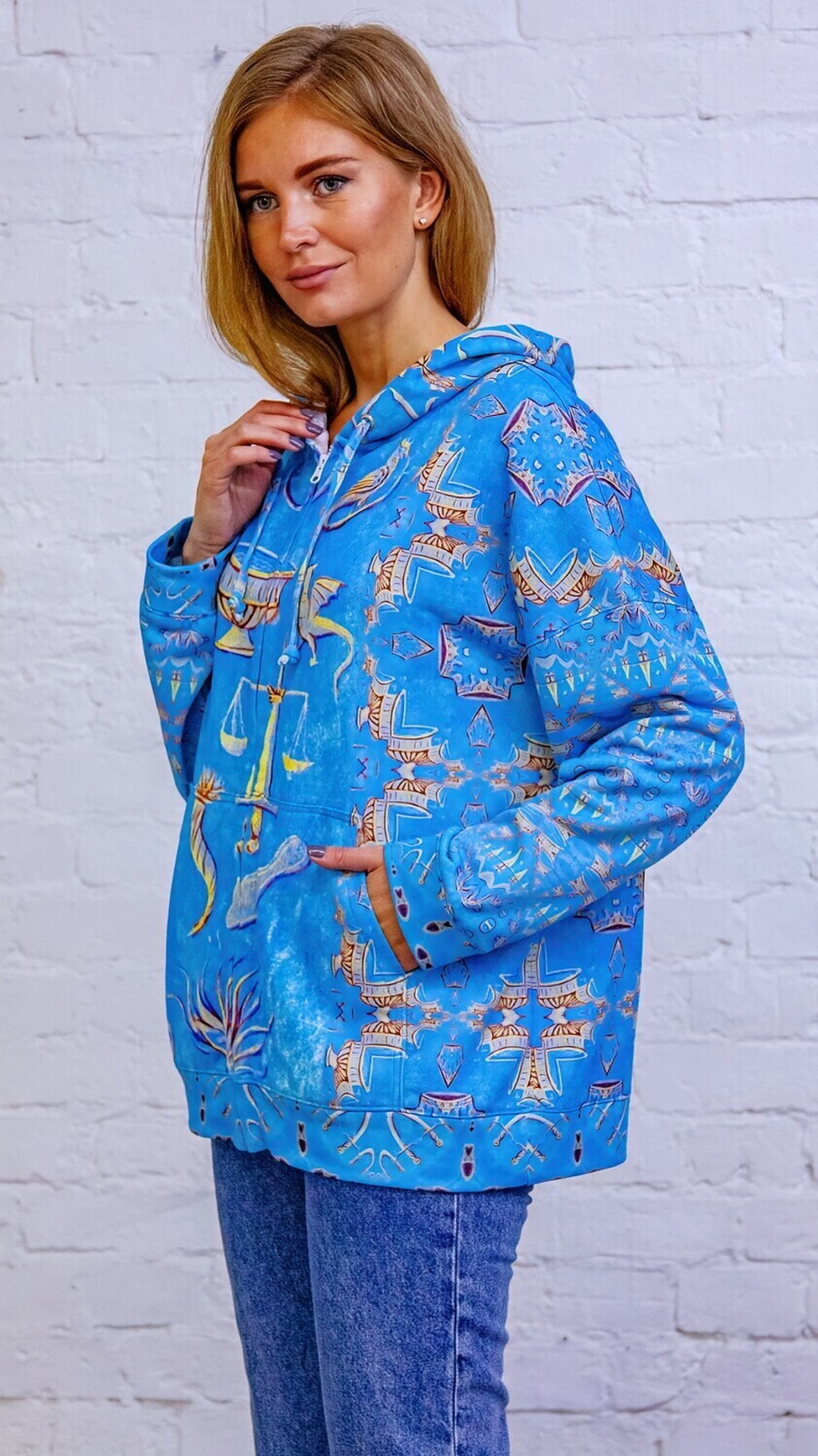 Зип худи «Алхимия», по мотивам алхмической миниатюры из трактата Royal Hieroglyphicon, XVI век