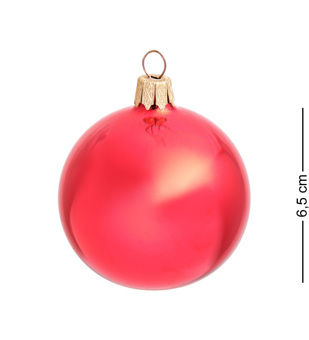 Элита НФШ-1040/2 Ел. украшение Шар «Снежинка» красный 65 мм