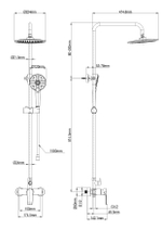 Душевая система WONZON & WOGHAND Blend, Белый матовый (WW-A30103-MW)