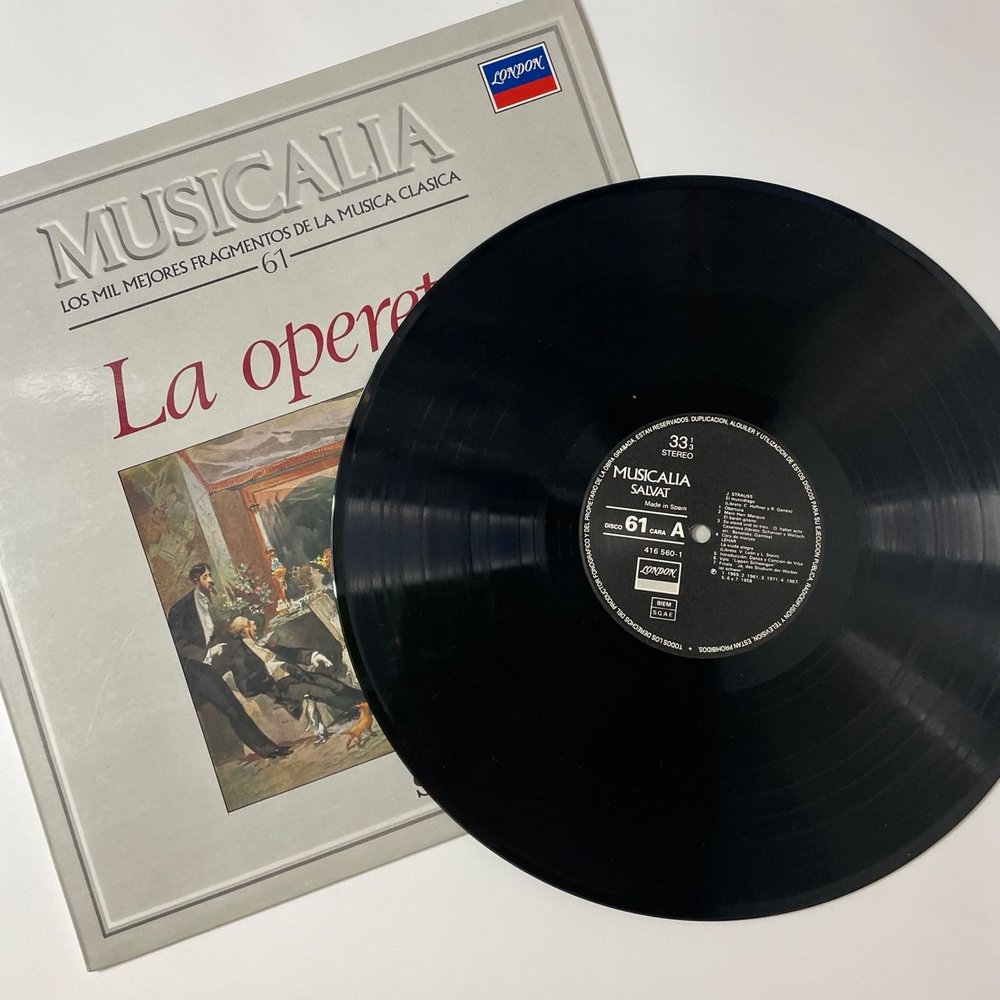 Винтажная виниловая пластинка LP Сборник Оперетт Musicalia 61. La Opereta (Испания 1987)