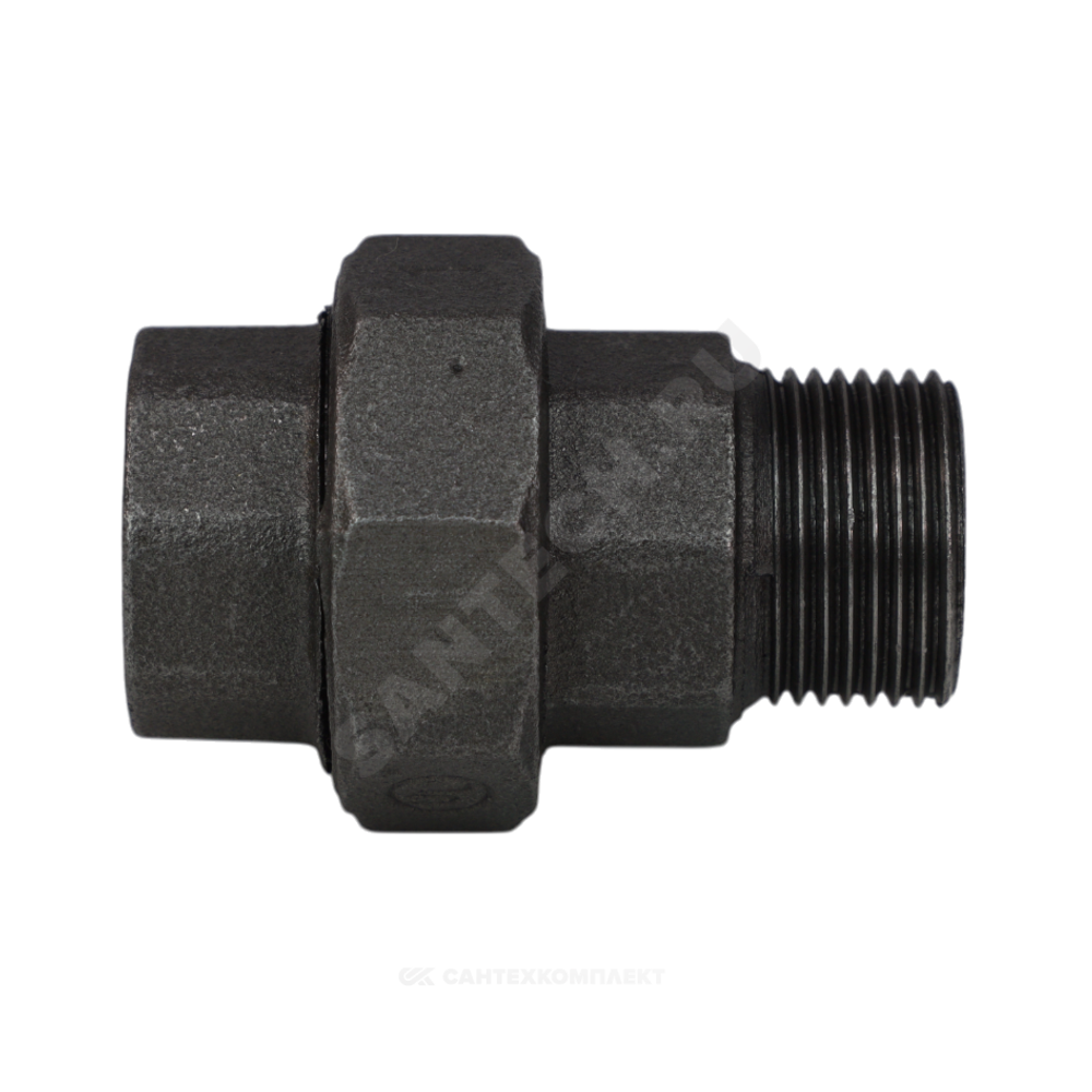 Соединитель прямой американка чугун Ду 20 (3/4") ВР/НР конусный Fittex PLUS