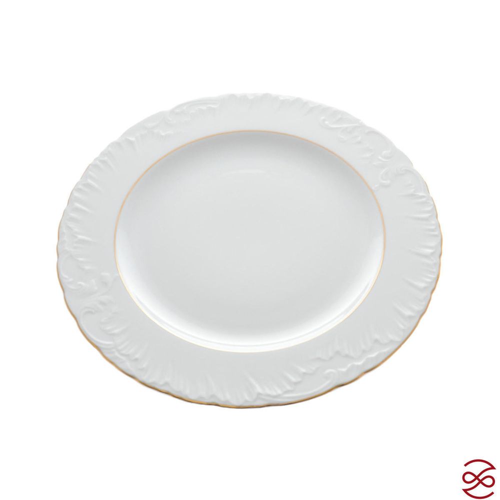 Блюдо круглое Repast Rococo с золот.полос.32 см