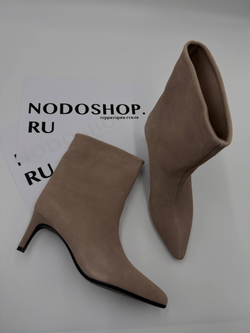 Ботильоны женские натуральная кожа артикул 8073-3 цвет "бежевый"