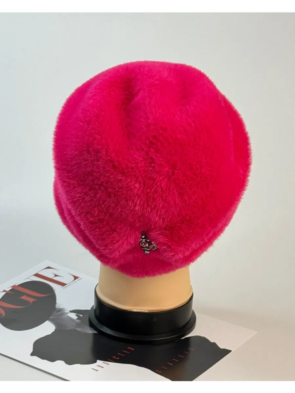 шапка зимняя пушистая из эко меха