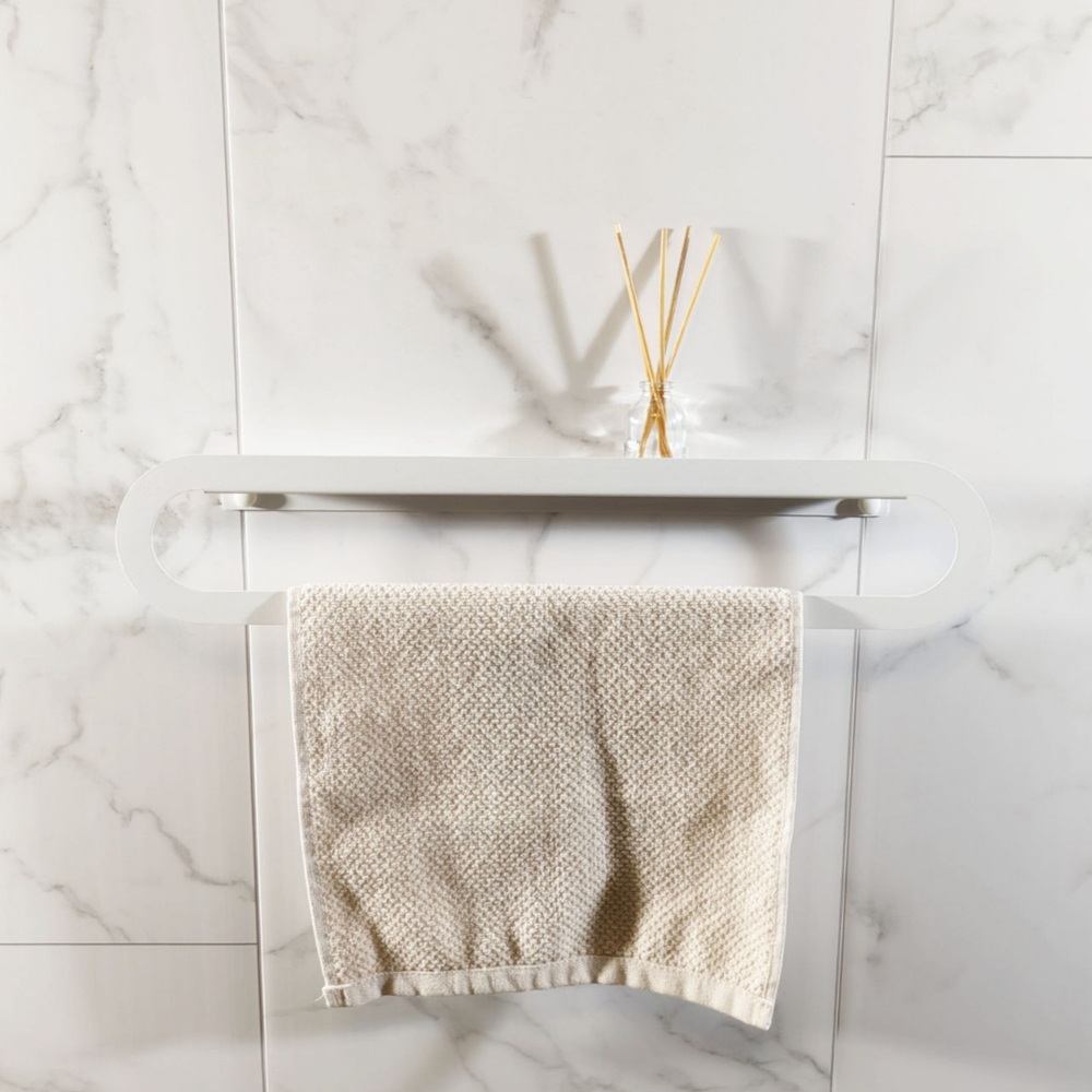 Держатель для полотенец MetaDec Oval 50см белый