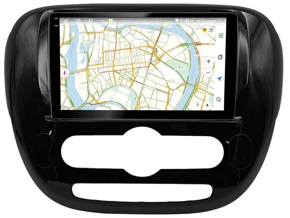 Магнитола для KIA Soul 2014-2019 (климат, рамка глянец) - Vaycar VA27-526A-2K на Android 13, 8-ядер, 2K QLED, ТОП процессор, CarPlay, 4G SIM-слот