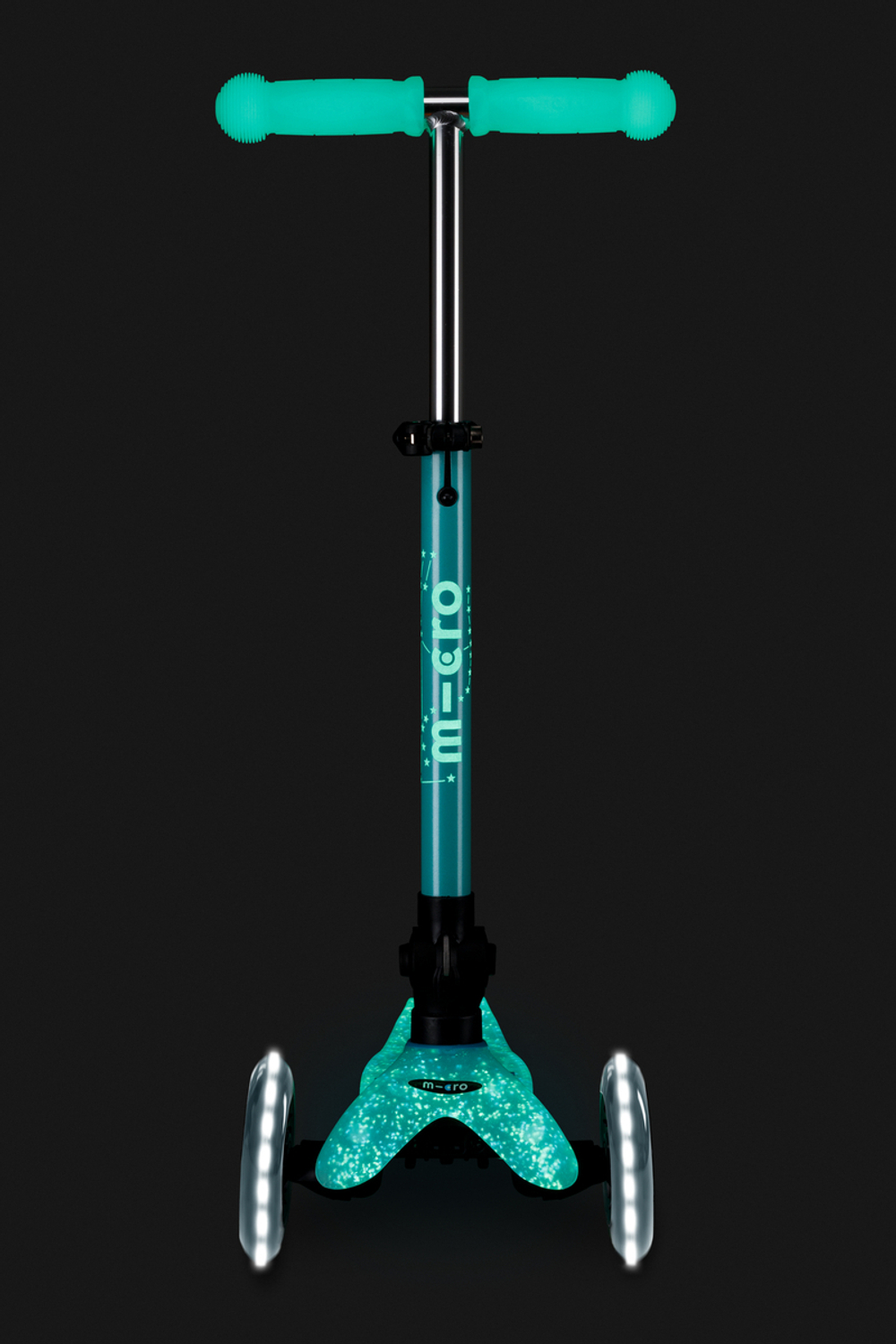 Самокат Mini Micro Deluxe Orion LED складной, голубой