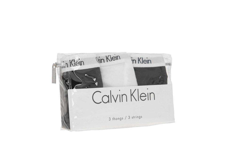 стринги 3 пары Calvin Klein Underwear - черный(000QD3587E)