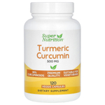 Super Nutrition, куркумин из куркумы, 500 мг, 120 растительных капсул