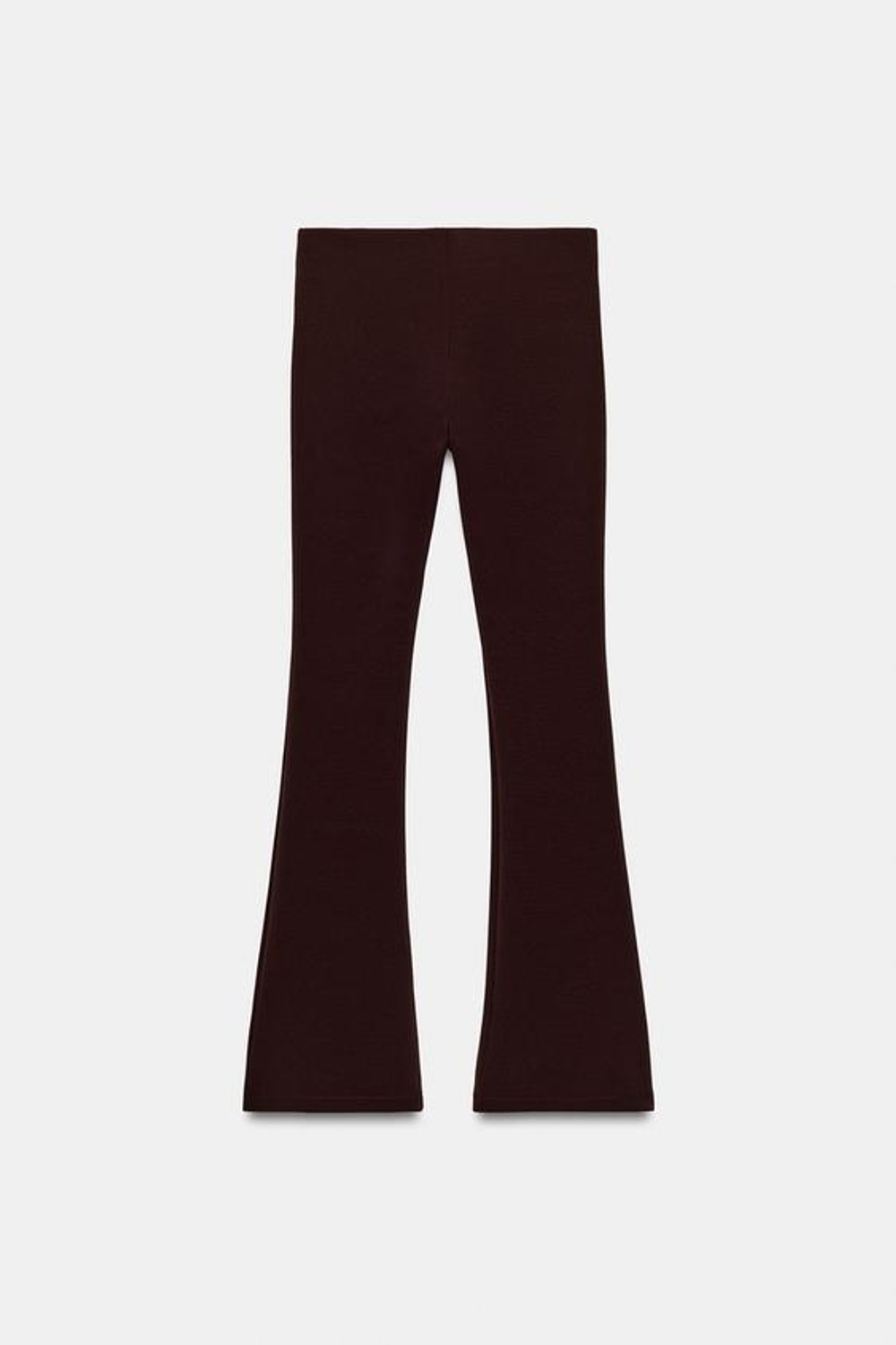 ZARA РАСКЛЕШЕННЫЕ БРЮКИ С ЗАКЛЕПКАМИ, ТЕМНО-КОРИЧНЕВЫЙ