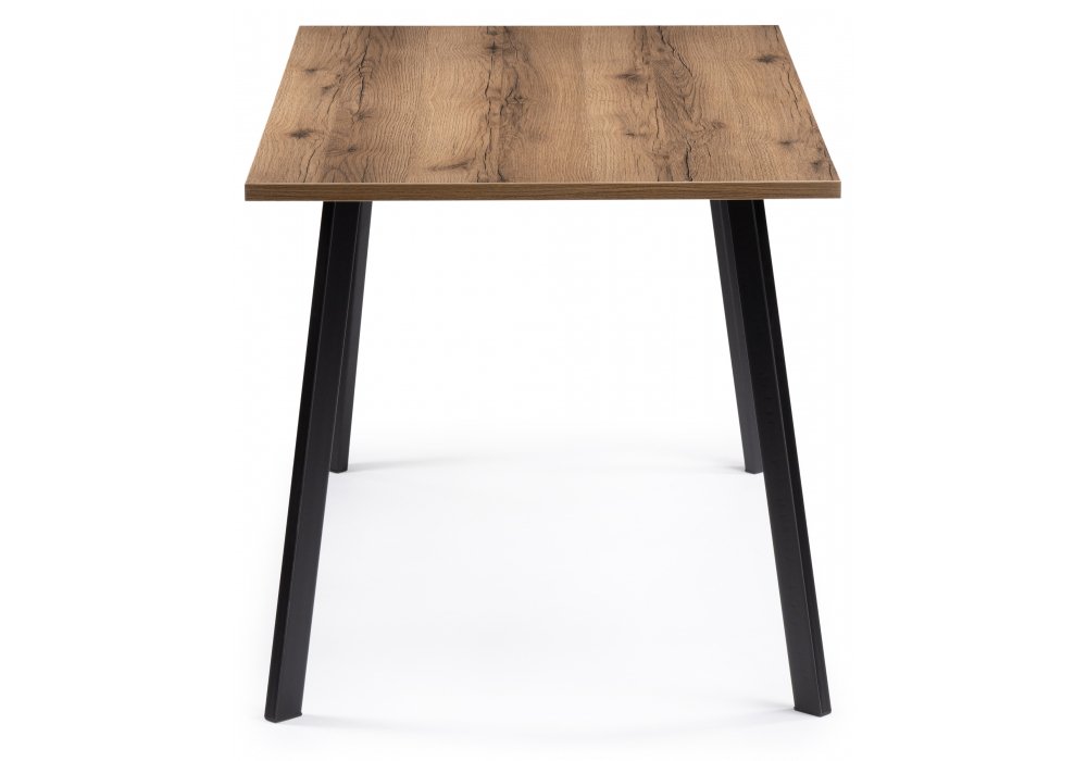 Обеденная группа Woodville Эделин латте, дуб делано темный, черный матовый