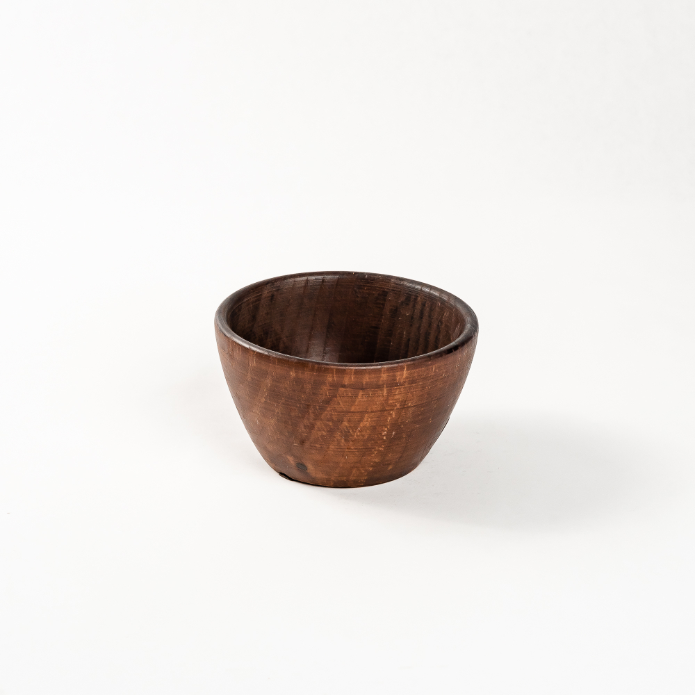 Деревянная чаша-тарелка из сибирского кедра 10 см. T183