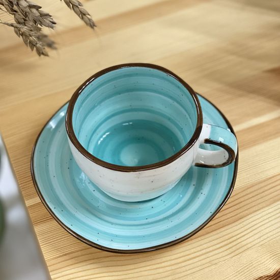 Чайная пара Aqua 250 мл, ручная работа, фарфор