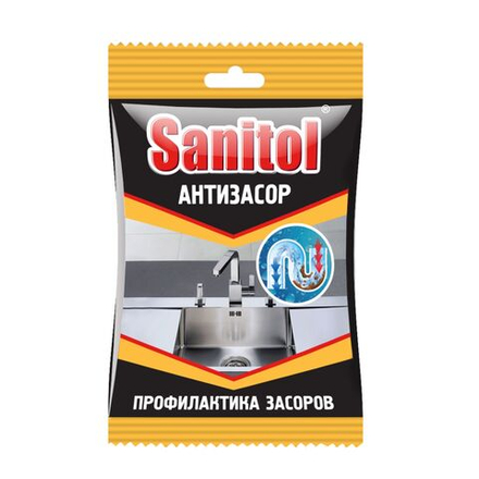 Sanitol средство для чистки труб антизасор 90 гр.