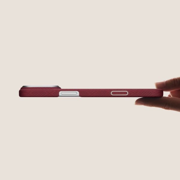 Чехол Pitaka Edge Case для iPhone 17 Pro Max, Гарвардский багровый | Harvard Crimson