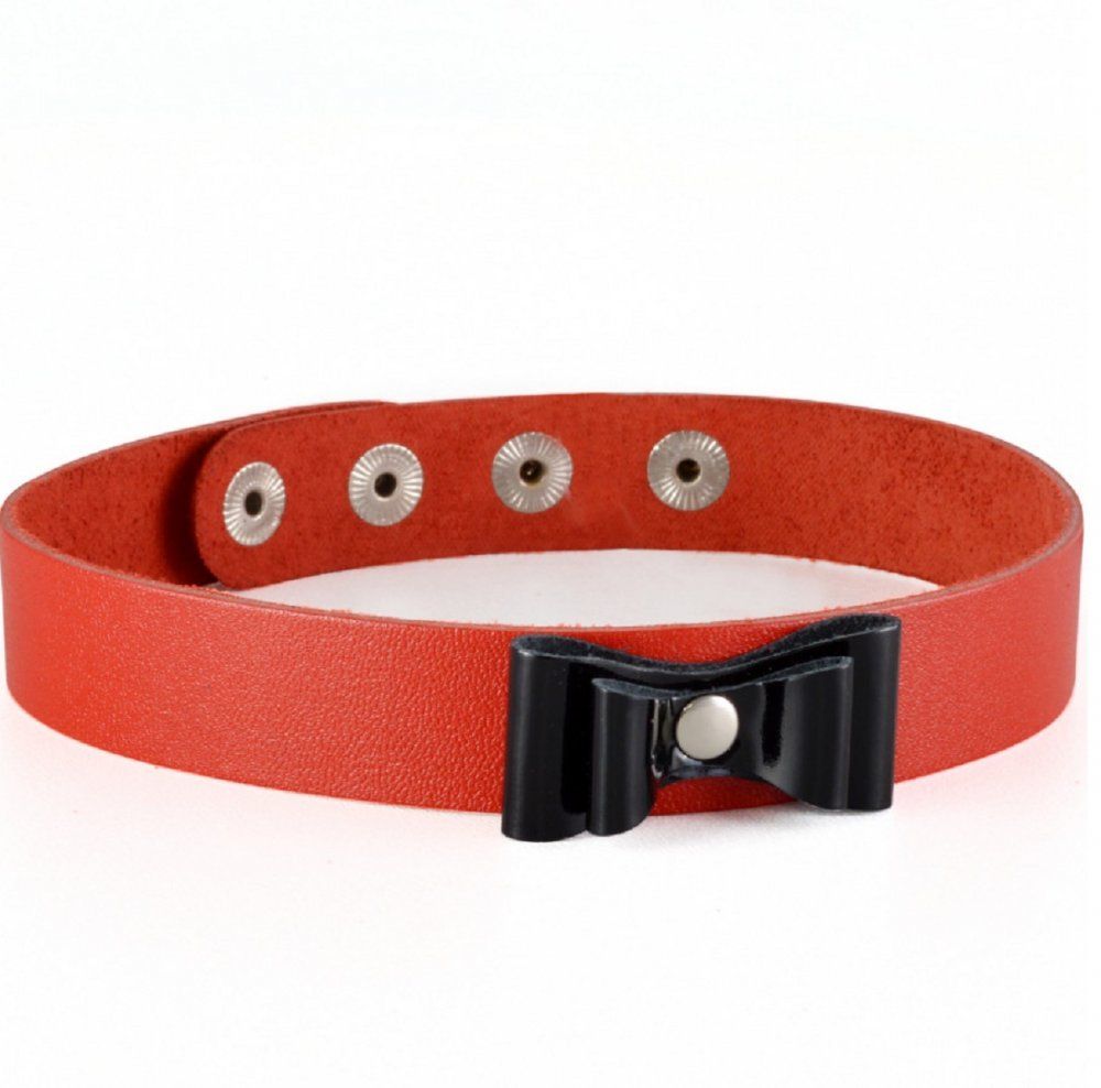 Чокер с черным бантом Sitabella красный кожа Чокер с черным бантом Sitabella красный кожа