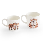 Набор из 2 кружек "Лисички" Wrendale Designs, 0,3 л и 0,4 л