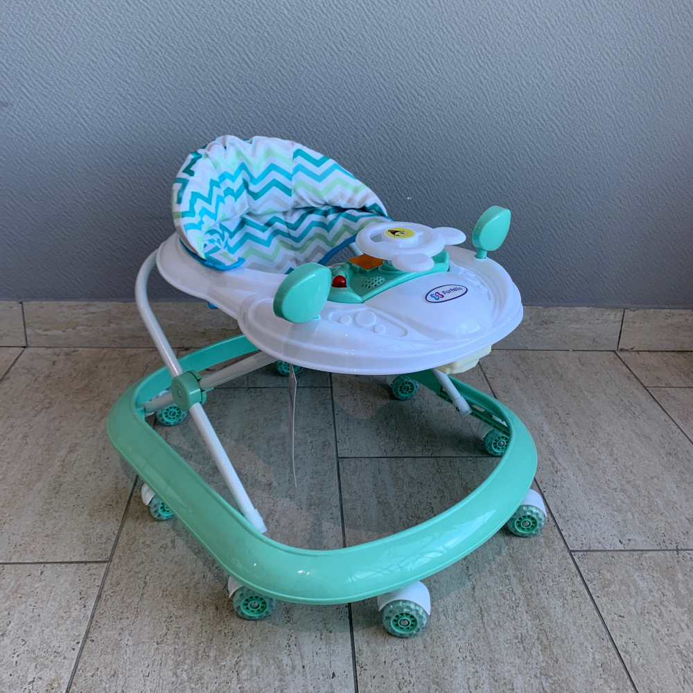 Ходунки детские Farfello арт.6760 (Мятный, принт линии)