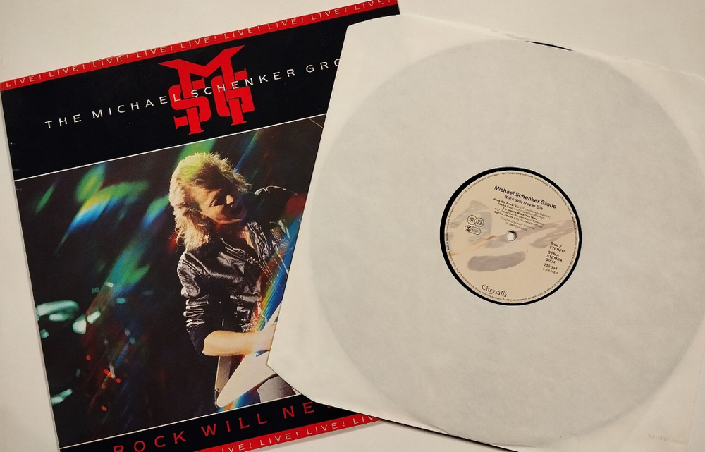 Винтажная виниловая пластинка LP The Michael Schenker Group Rock Will Never Die (Germany 1984)